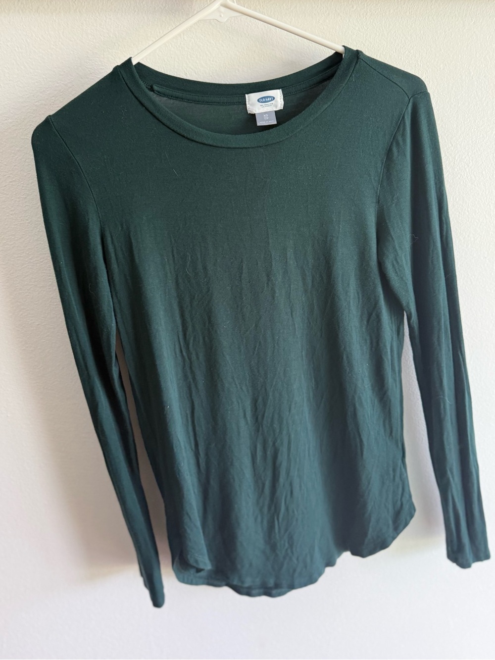Old Navy Dark Green Long Sleeve Crew Tee XS
